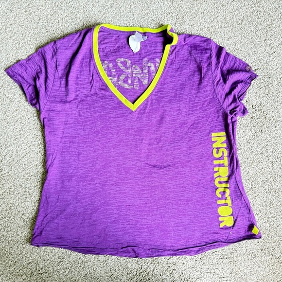 Zumba Purple and Yellow Women's Instructor Top - Picture 1 of 2